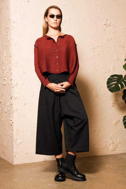 Crepe Blouse Burgundy