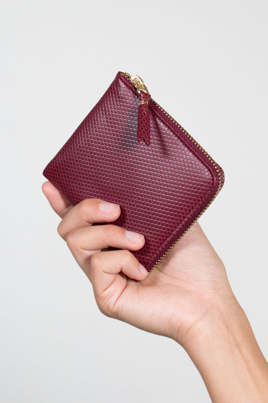Textured Corner Zip Wallet