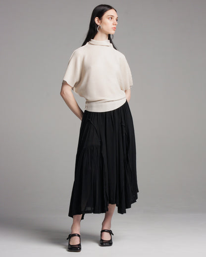Ivory Dolman Knit Stretch Top