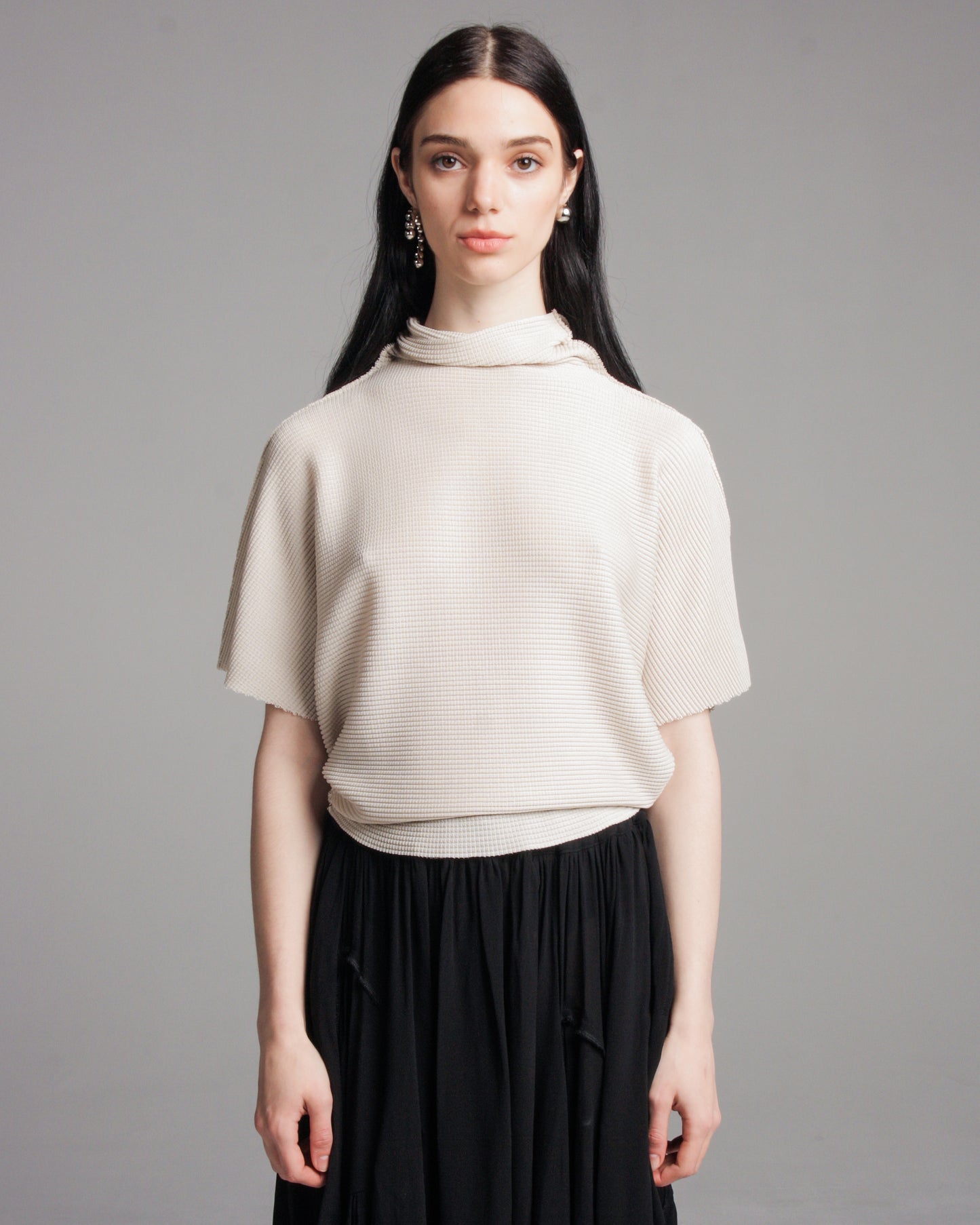 Ivory Dolman Knit Stretch Top