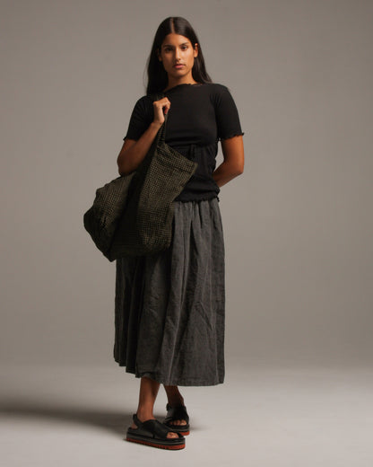 Dark Grey Linen Skirt