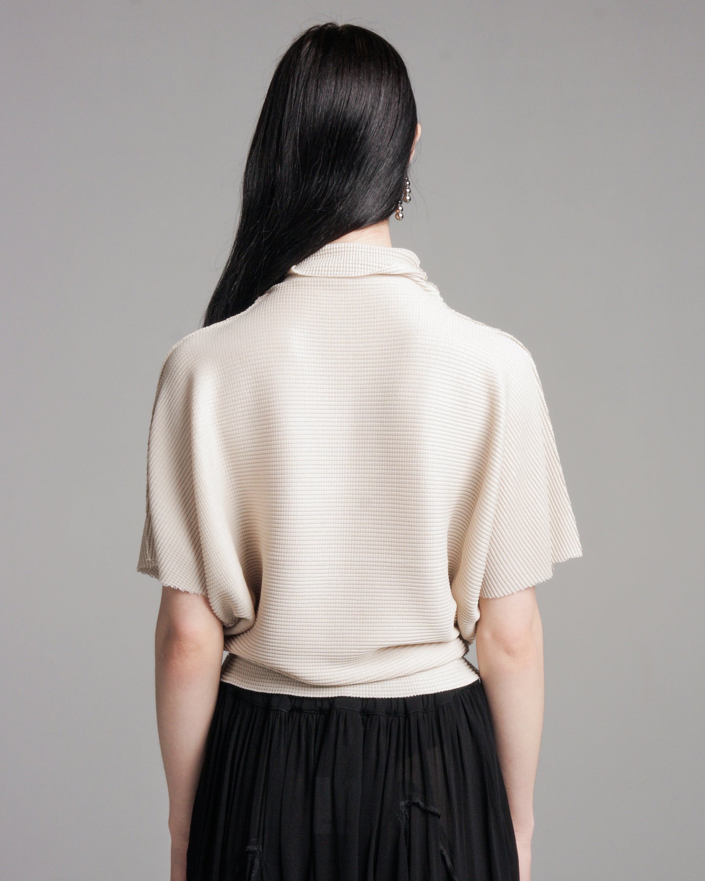 Ivory Dolman Knit Stretch Top