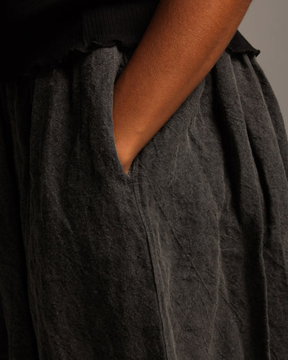 Dark Grey Linen Skirt