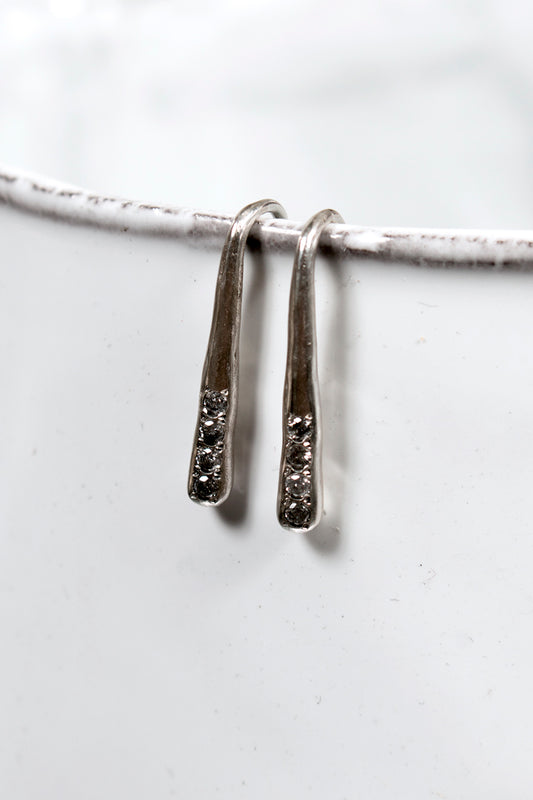 Berit Icy Grey Diamond Earrings