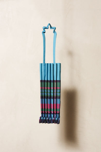 Blue Check Pleats Bag