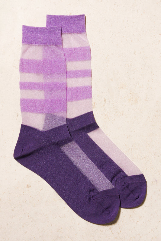 Purple Sheer Socks