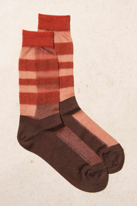 Brick Sheer Socks