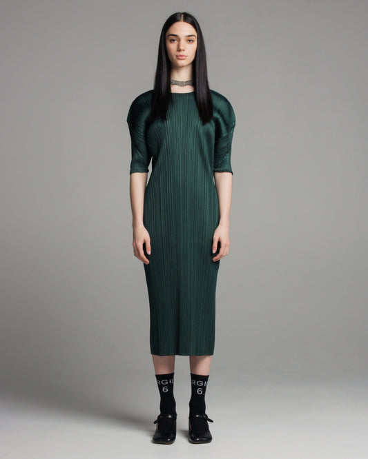Green Mid Sleeve Dress