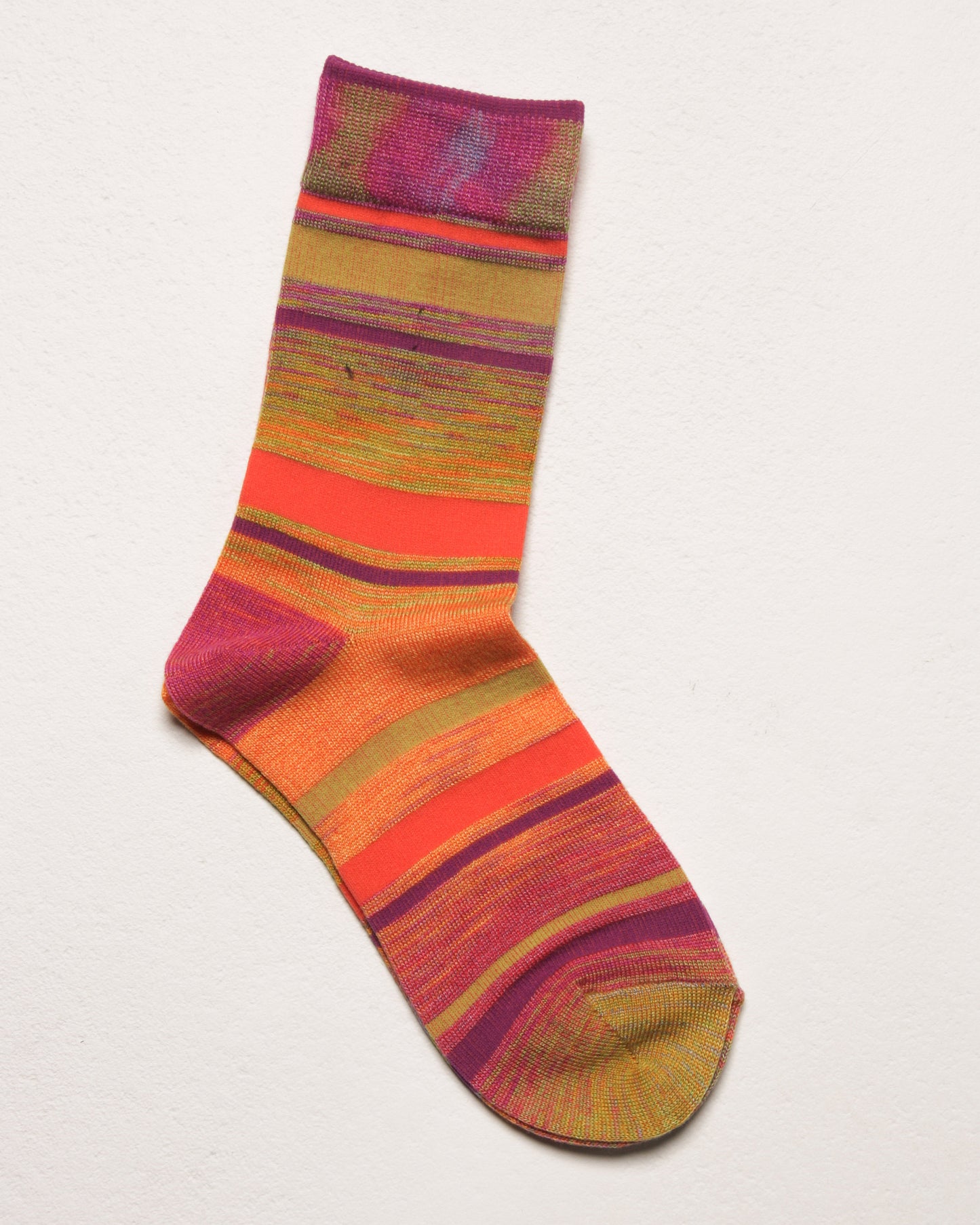 Orange Rainbow Stripe Socks
