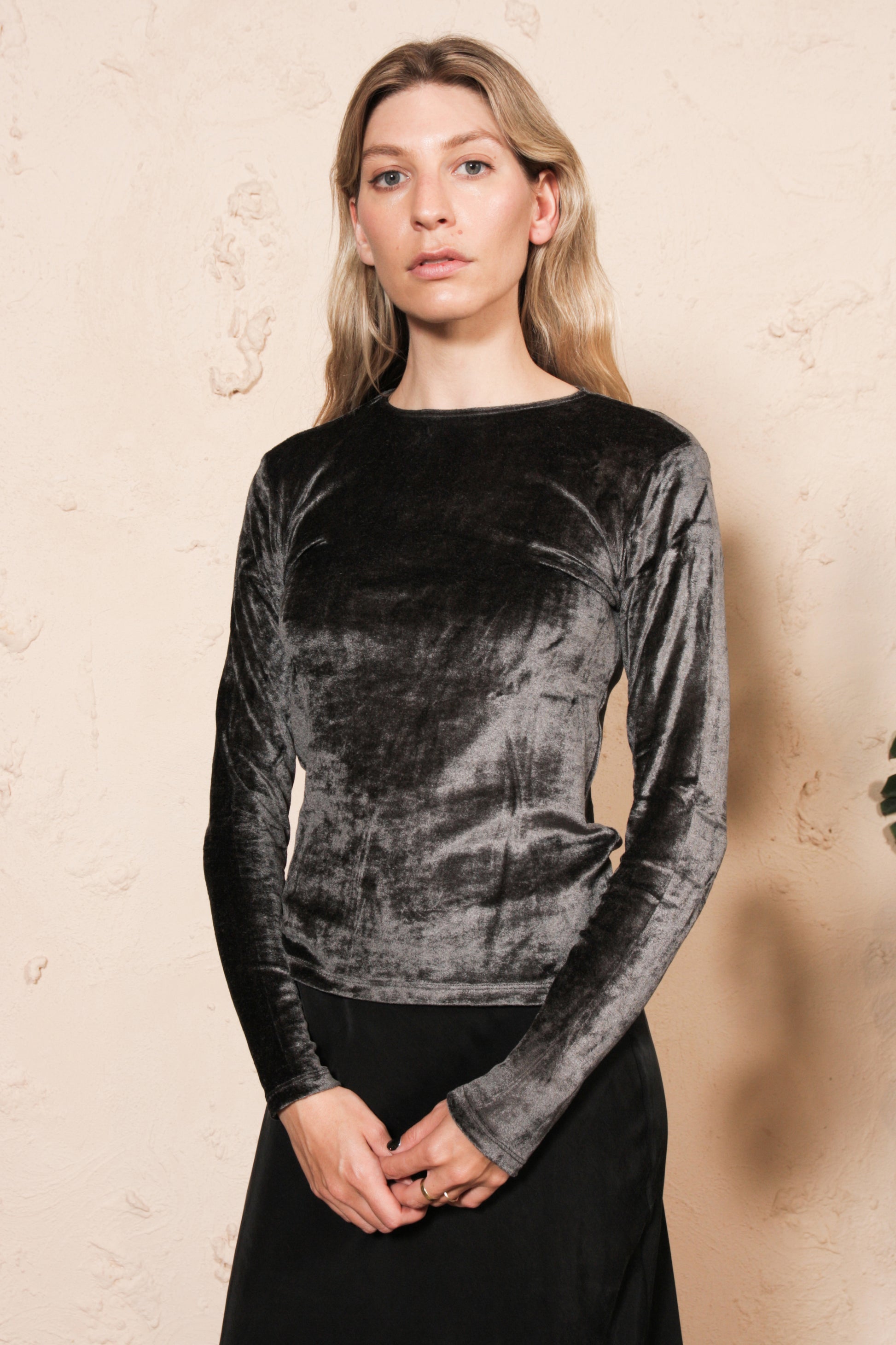 Baserange OMO LONG 育てる SLEEVE TEE ベロア
