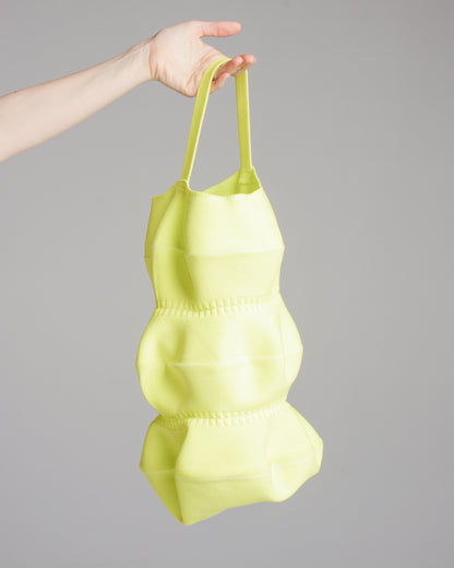 Neon Yellow Ring Knit Bag