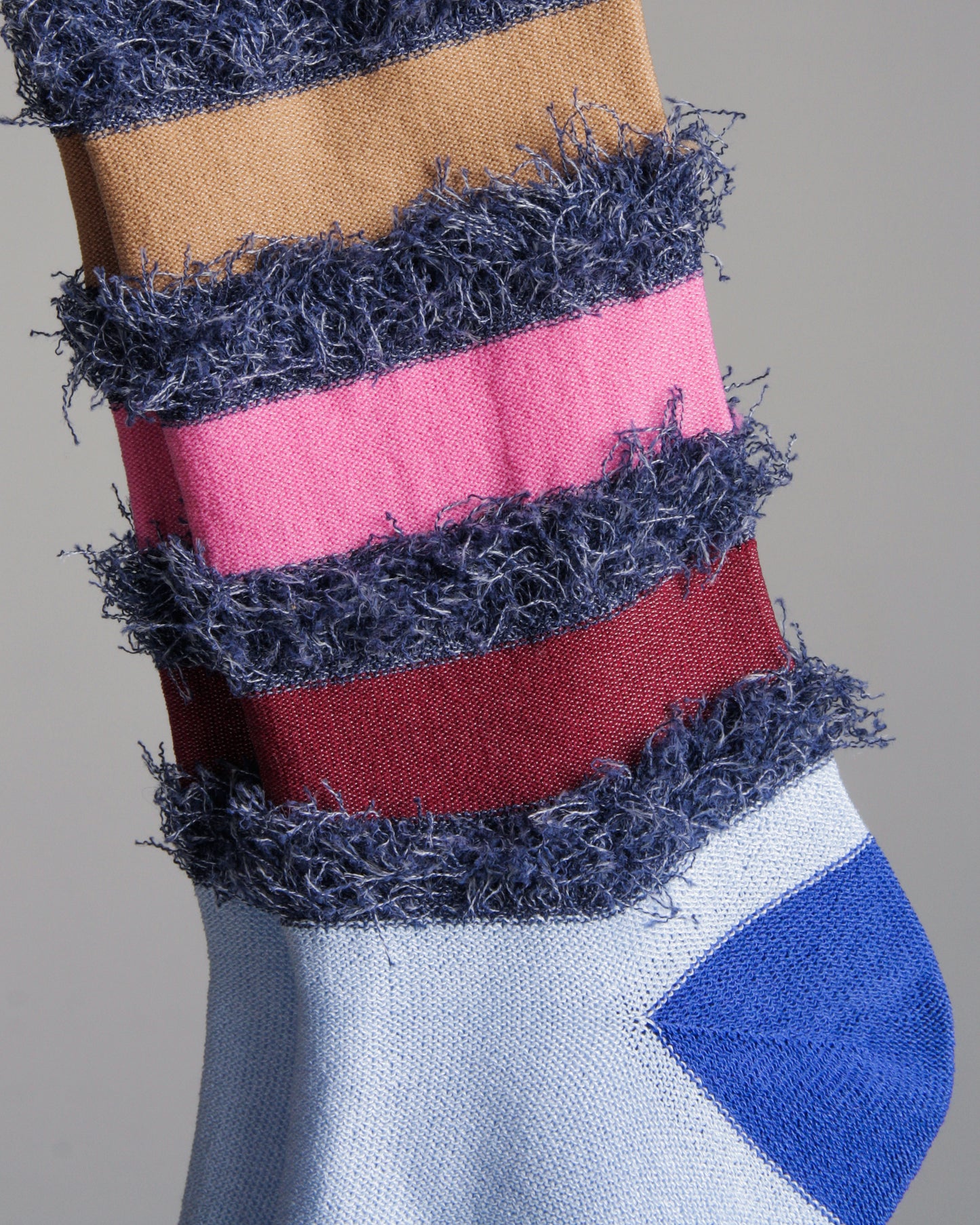Blue Fringed Socks
