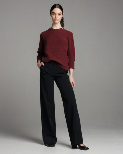 Maroon Cauliflower Loose Top