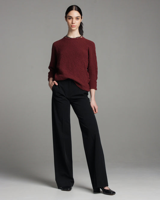 Maroon Cauliflower Loose Top