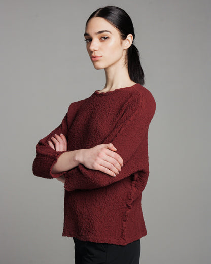 Maroon Cauliflower Loose Top