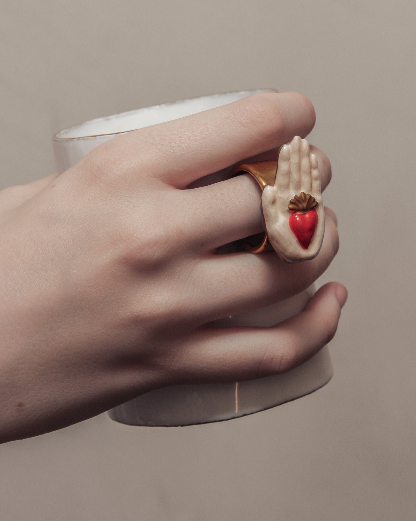 Serena Carone Heart On Hand Cup