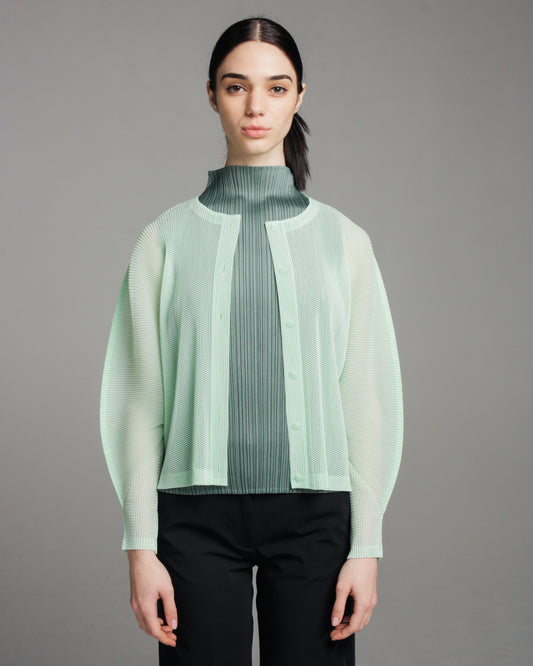 Mint Tatami Mesh Cardigan