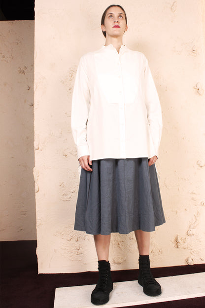 Tuck Skirt Grey