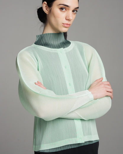 Mint Tatami Mesh Cardigan
