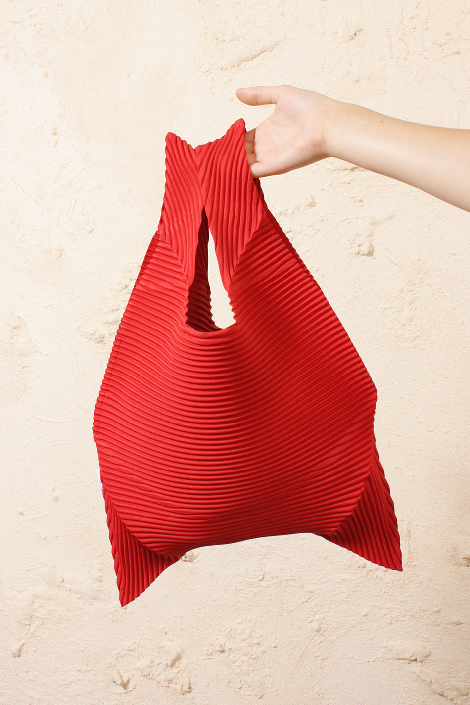 Soft Pleat Carry Bag Red