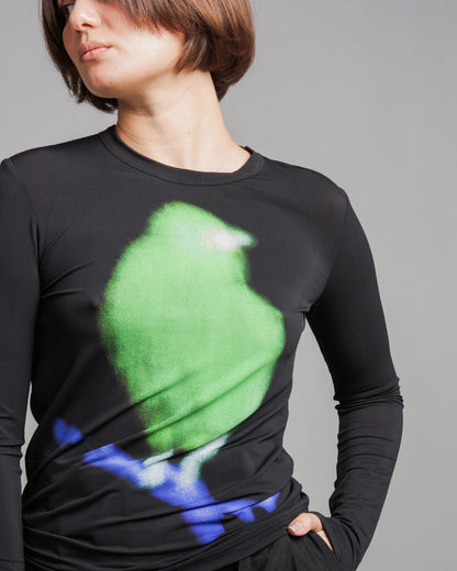 Tad Black Bird Top