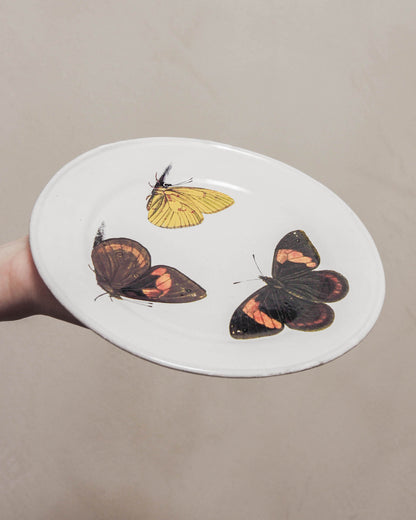 John Derian Three Butterflies Plate
