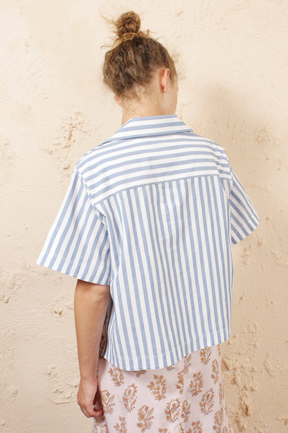 Sasha Stripe Waffle Shirt