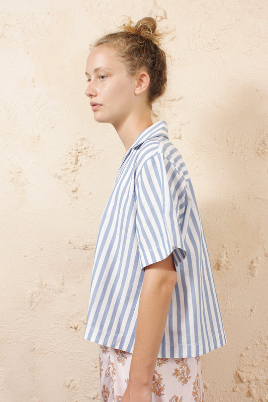 Sasha Stripe Waffle Shirt