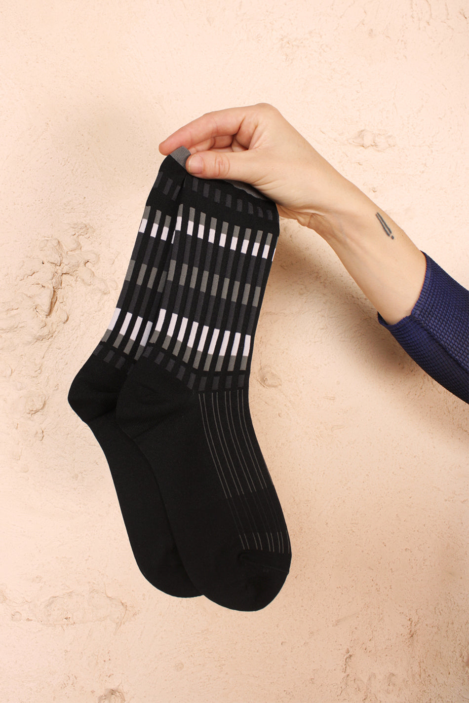 Colourful Stripe Socks Grey