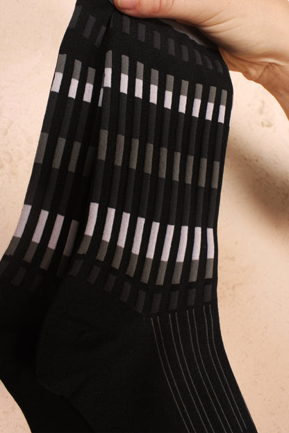 Colourful Stripe Socks Grey