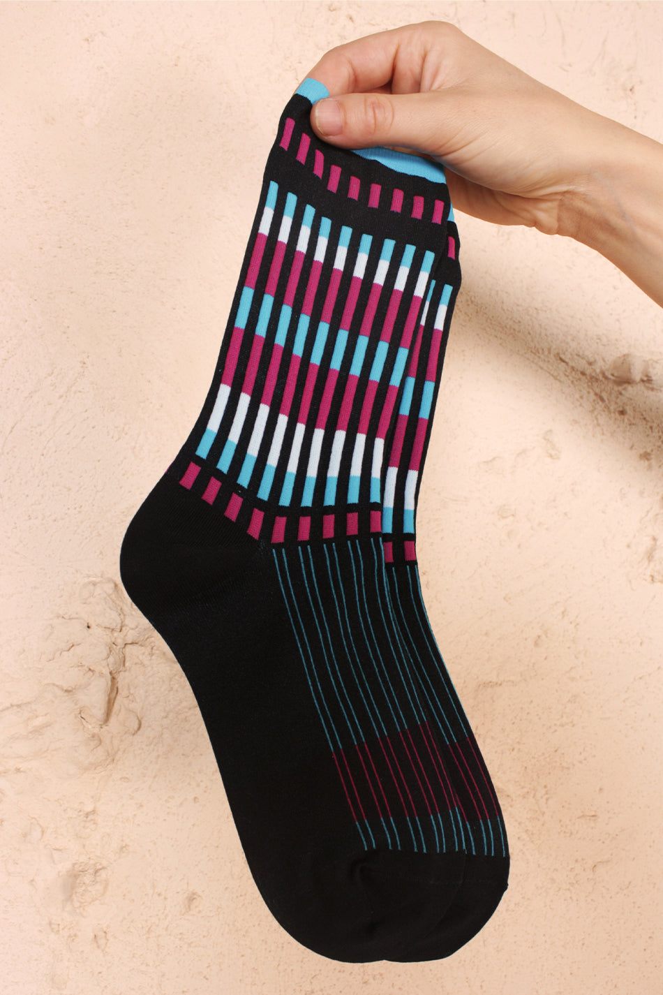Colourful Stripe Socks Blue