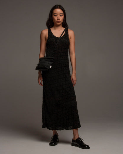 Black Wave Pleats Bag
