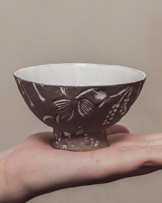 Small Robinson Bowl with Flowers Outside
