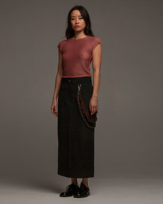 Rose Soft Micropleated Sleeveless Top