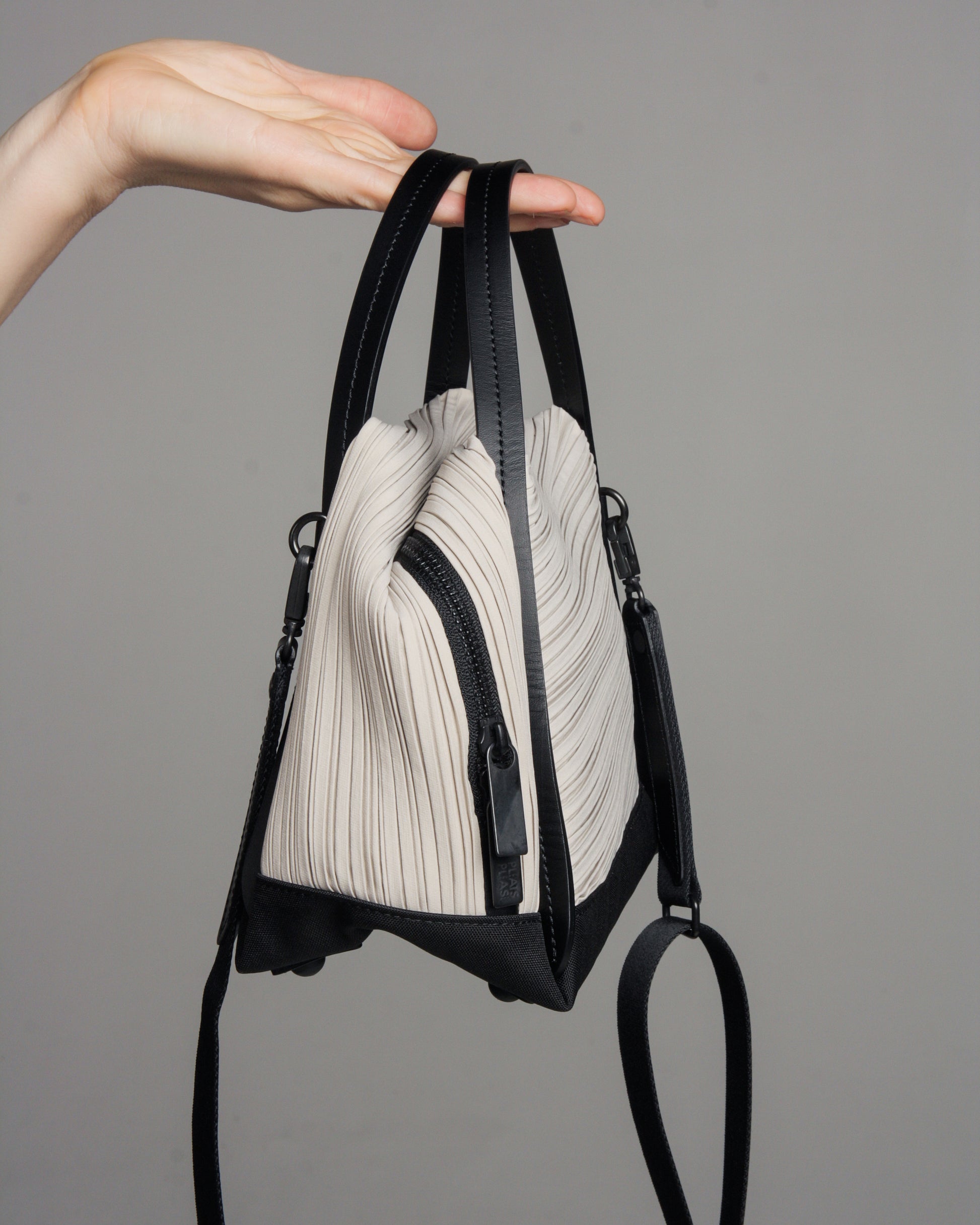 Pleats Please Issey Miyake Gray Bias Pleats Bag for Women