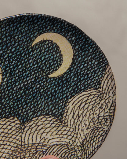 John Derian Cloud And Crescent Moon Saucer