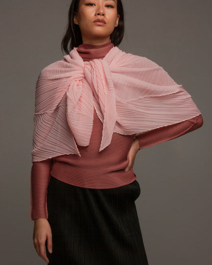 Light Pink Pleated Scarf