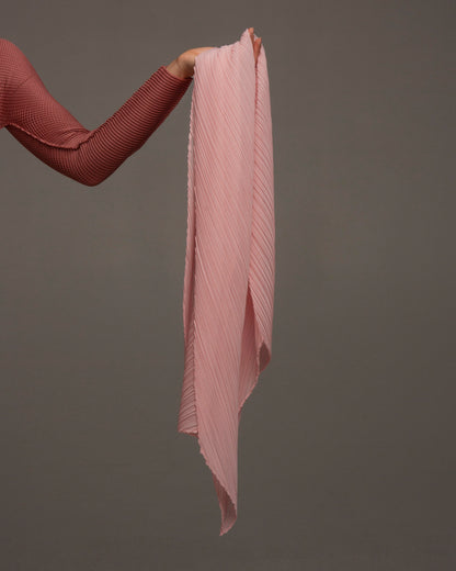 Light Pink Pleated Scarf