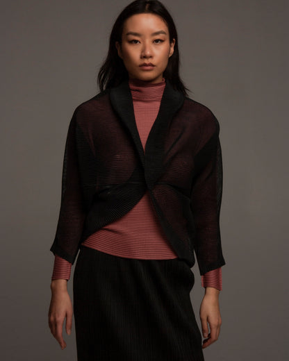 Tatami Black Net Cardigan