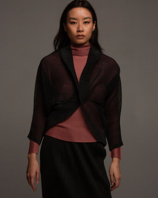 Tatami Black Net Cardigan