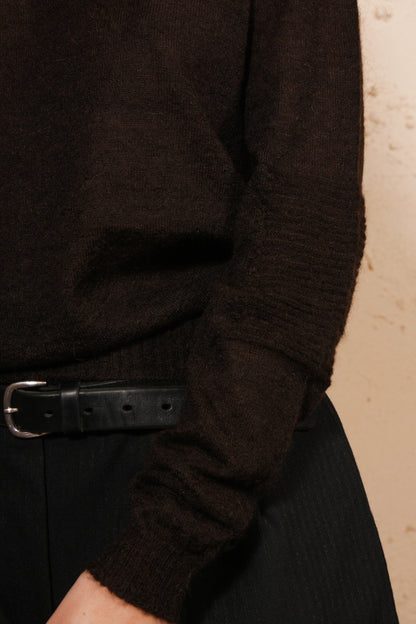 Biker Level Sweater Brown