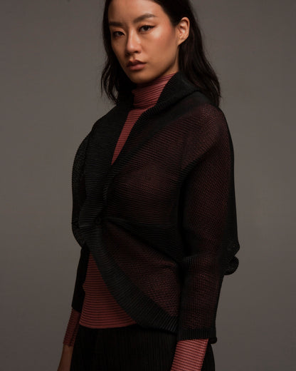Tatami Black Net Cardigan