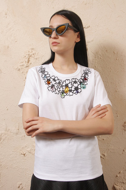 Jewel Neck Tee