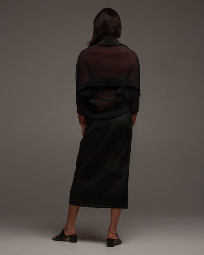 Tatami Black Net Cardigan
