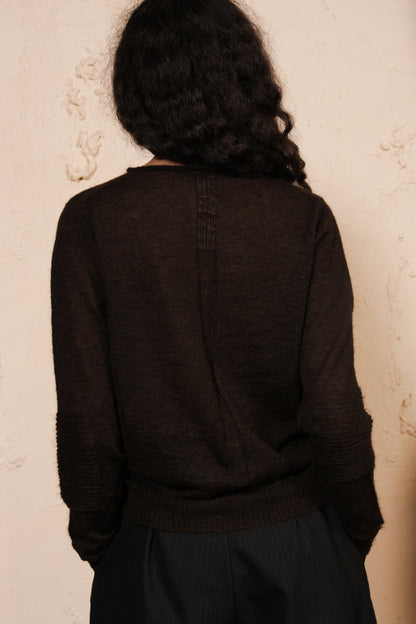 Biker Level Sweater Brown