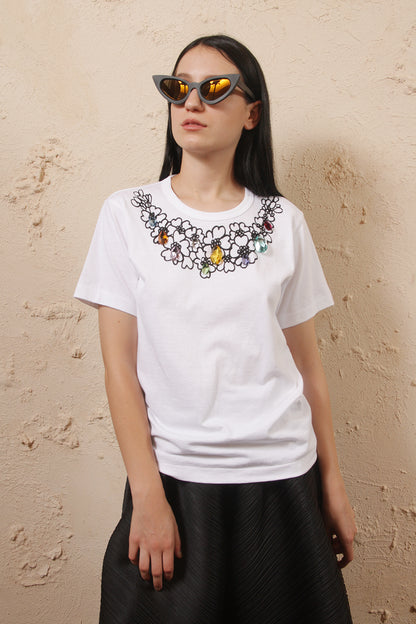 Jewel Neck Tee
