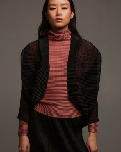 Tatami Black Net Cardigan