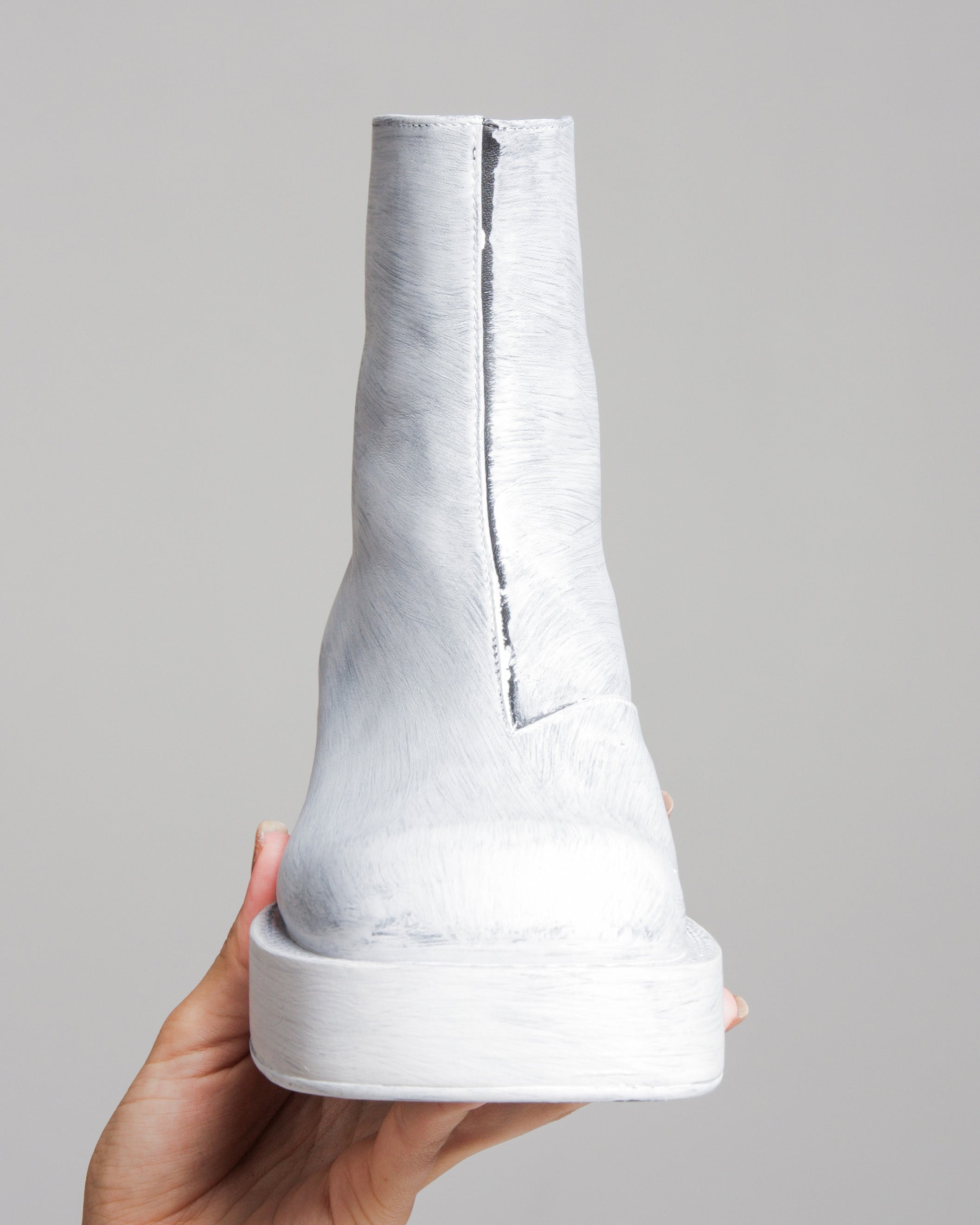 Painted Leather Platform Ankle Boots – Dilettante