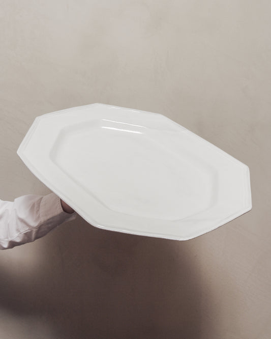 Octagonal White Platter