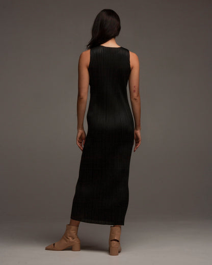 Classic Black Pleated Tank Dress